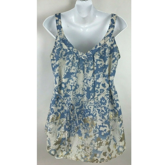 Ecote Multicolor Pastel Watercolor Sleeveless Top - Picture 3 of 5